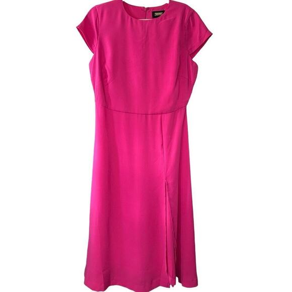 Alexis Admor Women’s Lily High Slit Midi Dress Sz 12 Fuchsia Pink Career  NWT - Picture 3 of 7